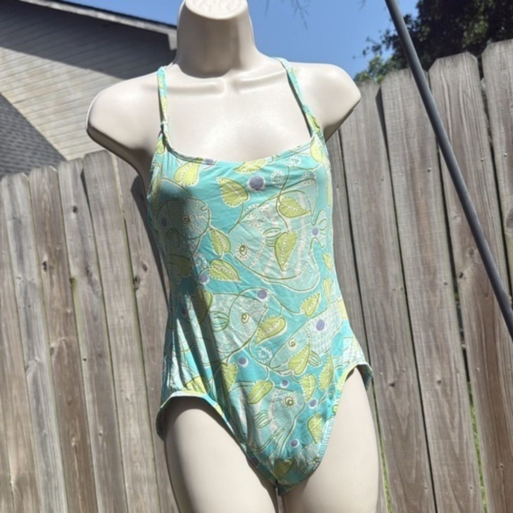 Rare Vintage ▶️ Lilly Pulitzer ◀️ Fish Swimsuit White Tag. Underwire